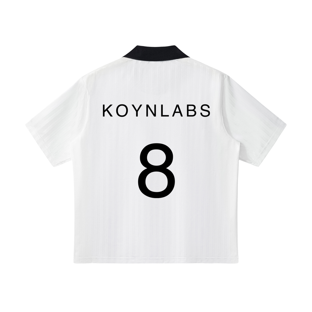 KOYNLABS Contrast Collar Striped Football Jersey