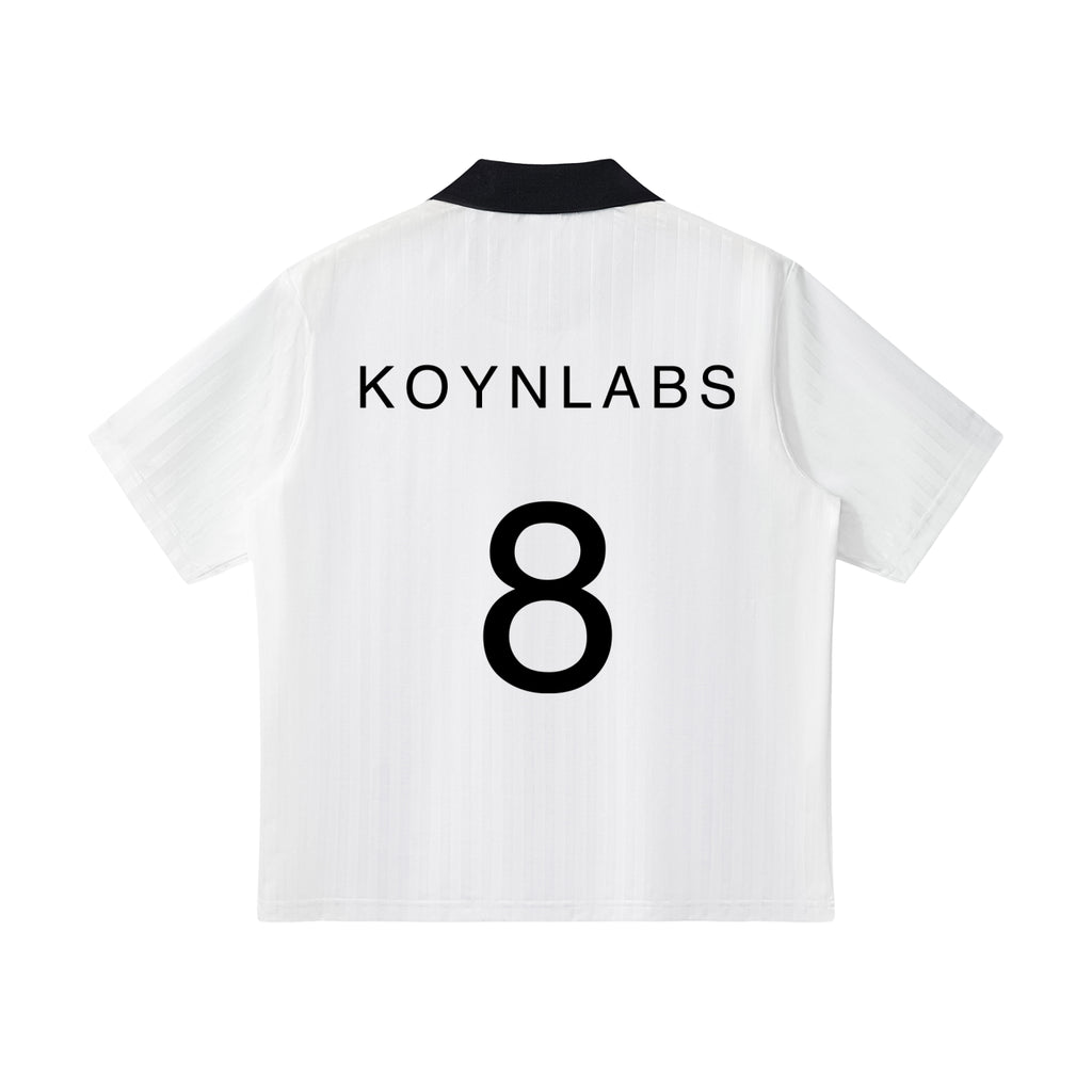 KOYNLABS Contrast Collar Striped Football Jersey