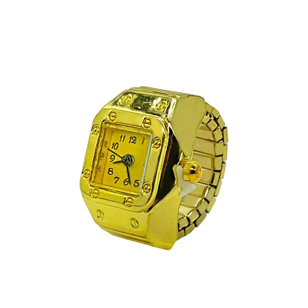 Luxury Gold Ring Watch - Premium Stainless Steel Finger Watch