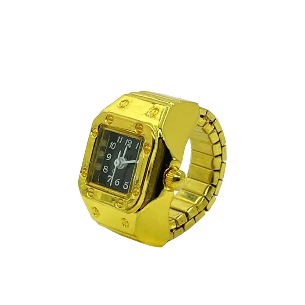 Luxury Gold Ring Watch - Premium Stainless Steel Finger Watch