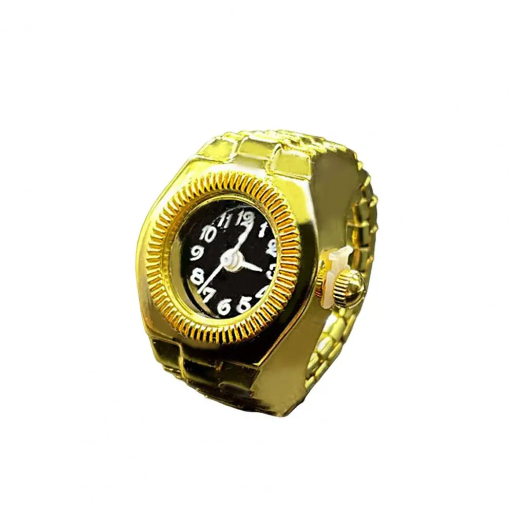 Luxury Gold Ring Watch - Premium Stainless Steel Finger Watch
