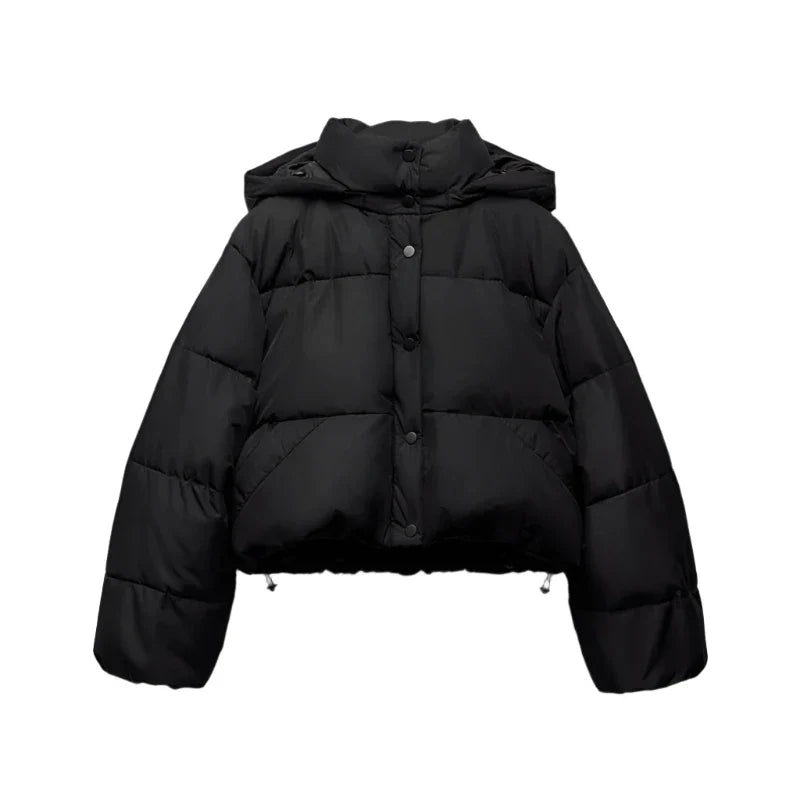 Cropped Puffer Jacket - Premium Cashmere Blend Streetwear
