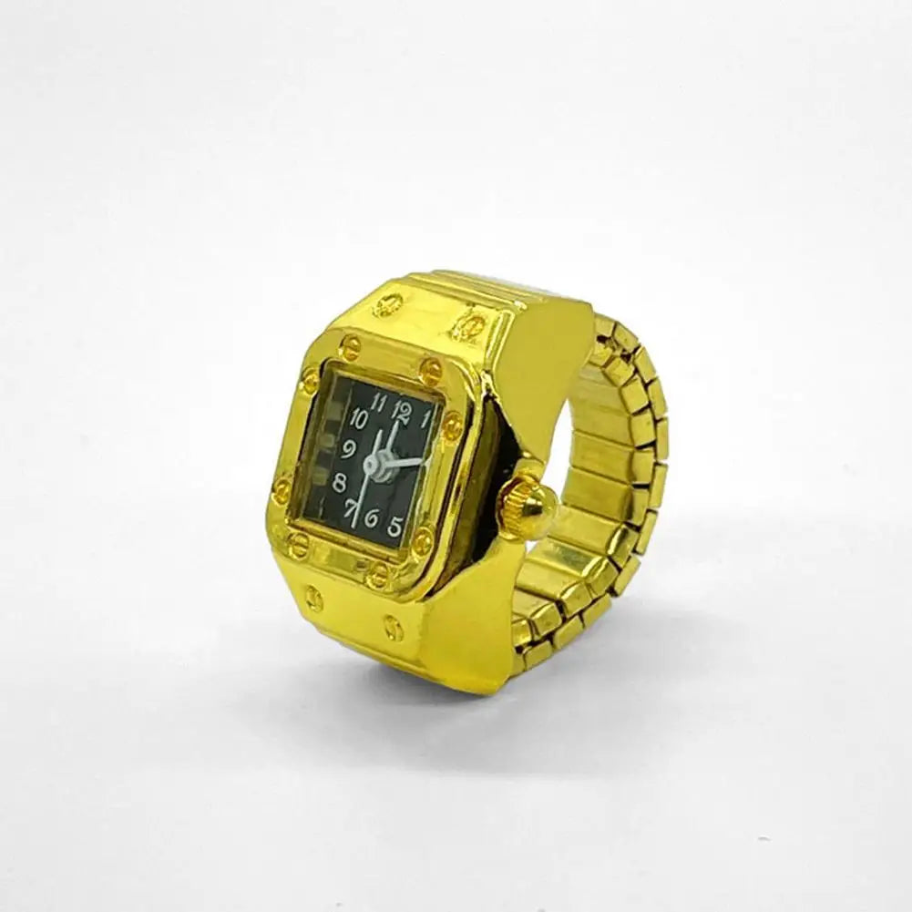 Luxury Gold Ring Watch - Premium Stainless Steel Finger Watch