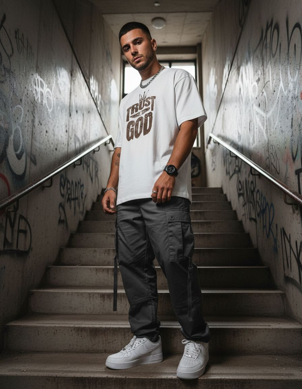 Loose Fit Trust in GOD T-Shirt